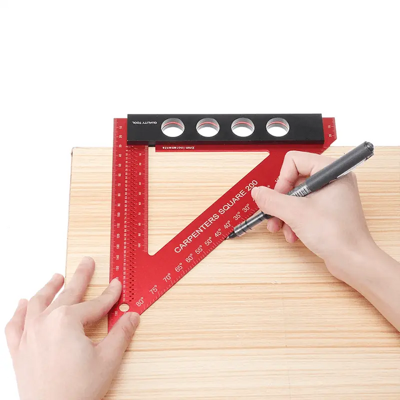 Trisquare Ruler Wood Levoite™ Precision Carpenters Square Triangle Ruler for Woodworking ...