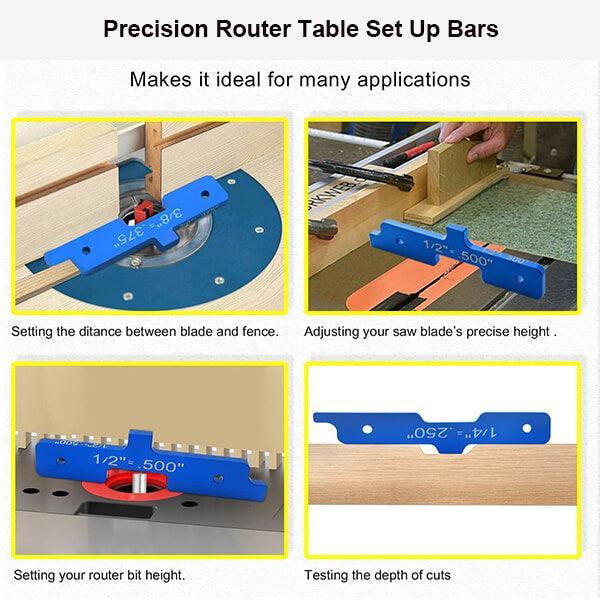 Levoite™ Precision Router Table Set Up Bars levoite