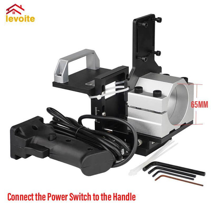 Levoite™ Router Mortising Jig Loose Tenon Joinery System Adjustable Trim Router Holder Bracket