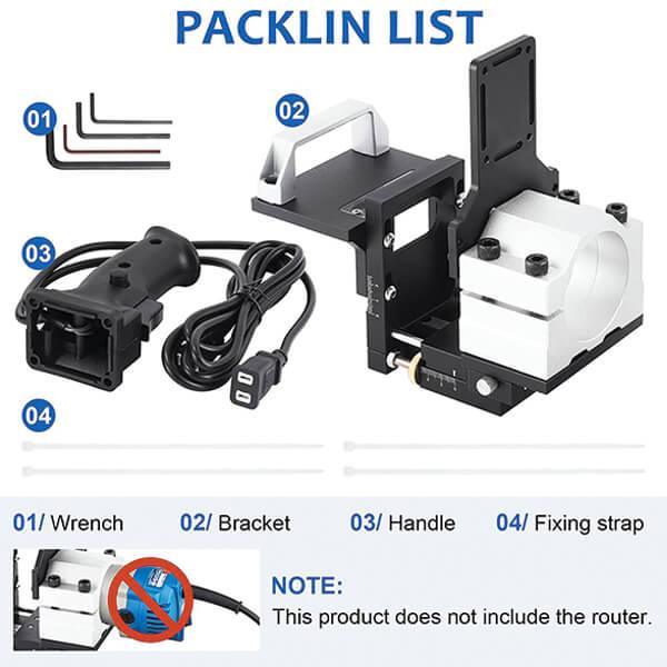 Levoite™ Router Mortising Jig Loose Tenon Joinery System Adjustable Trim Router Holder Bracket