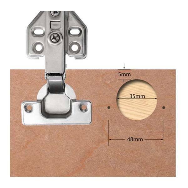 Woodworking Hole Drilling Guide Locator 35mm Hinge Boring Jig levoite